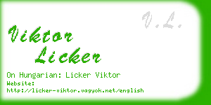 viktor licker business card